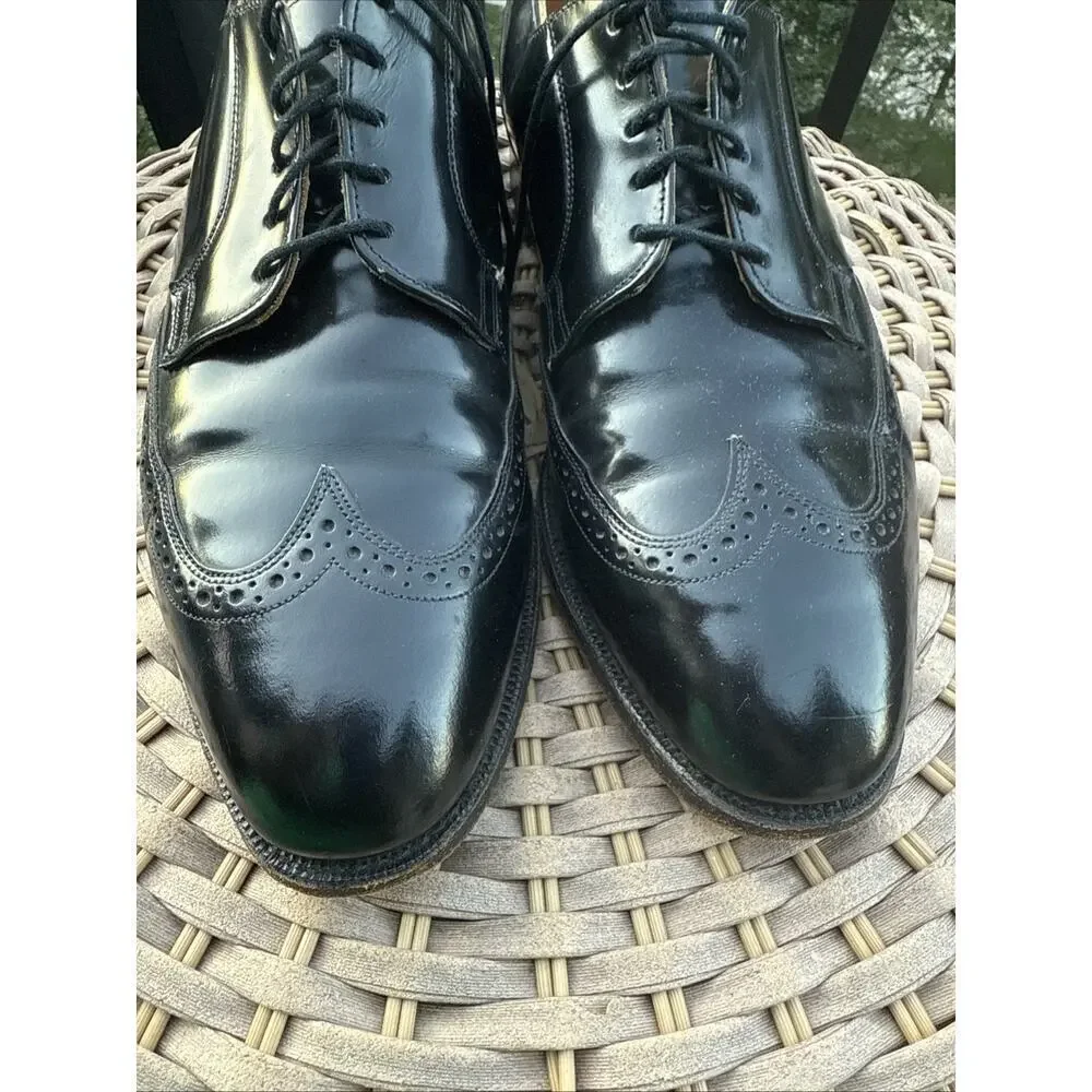 Johnston & Murphy Men’s Black Leather Oxford Dress Shoes Size 10 D Optima